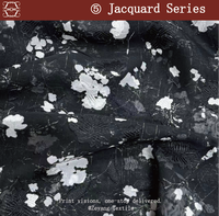 Tissu en Georgette Jacquard à Motifs Floraux Élégants avec Fil Lurex Vertical pour Robe, Blouse, Rideau, Décoration Intérieure