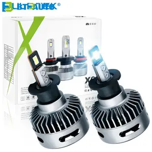 BULBTEK X9 H3 טוב גבוהה קרן led רכב ראש מנורת יציב כוח ערכת המרה מכונית חשמלית
