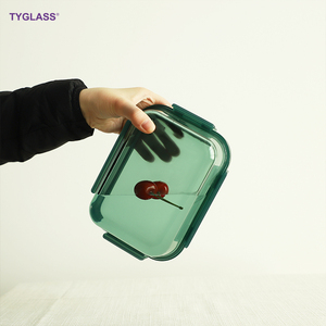 Tùy Chỉnh Bán Buôn Khóa Nắp Thủy Tinh Borosilicate Nhà Bếp Thực Phẩm Lưu Trữ <span class=keywords><strong>Container</strong></span> Hộp Bộ Kín <span class=keywords><strong>Container</strong></span> Cho Người Lớn Hộp Ăn Trưa - Product Image 2