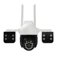 6MP Üçlü Lensli Dış Mekan PTZ Kamera WiFi IP66 Su Geçirmez Tam Renkli Gece Görüşlü V380 Uygulaması Üç Ekranlı Görüntü QD22