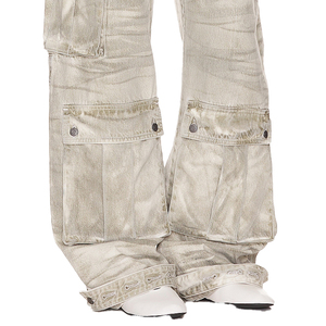 Pantalon baggy délavé personnalisé pour dames Jean <span class=keywords><strong>taille</strong></span> <span class=keywords><strong>basse</strong></span> boyfriend de haute qualité avec poches latérales pour femmes - Product Image 5