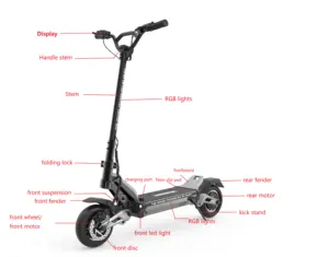 Foldable big wheel electric scooter 2400W Europe dropshipping