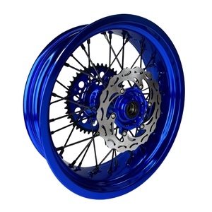Jantes Supermoto bleues de haute qualité, moyeux forgés GLM, alliage d'aluminium 7116, roues pour <span class=keywords><strong>Fantic</strong></span> XE 125 - Product Image 4