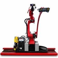 Sistema de Riel Robótico para Soldadura de 6 Ejes con Brazo Industrial y Control PLC para Soldadura de Larga Distancia en Grandes Estructuras de Acero