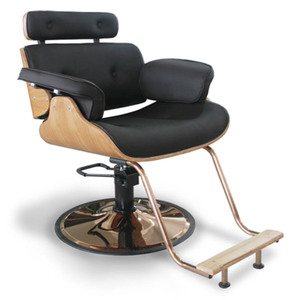 Chaises de <span class=keywords><strong>salon</strong></span> de coiffure uniques de style <span class=keywords><strong>italien</strong></span>, avec base en éponge haute densité, peinture dorée, couleur or et accoudoirs en bois massif - Product Image 1