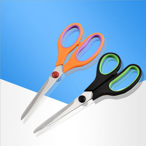 Tijeras pequeñas de tela con mango de goma de 8,5 pulgadas de acero inoxidable al por mayor, cuchillo para cortar papel de costura para el hogar, suministros de oficina - Product Image 3