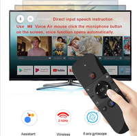Control Remoto Inalámbrico M8 Air Mouse con Control por Voz, Teclado Air Mouse 2.4G y BT 5.0 para Android TV Box, PC, Smart TV