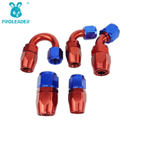 45 °   90 degrés 180 °   Pièces usinées CNC en aluminium AN4 AN6 AN8 AN10 AN12, raccord femelle pivotant pour tuyau de carburant et d'huile pour voiture