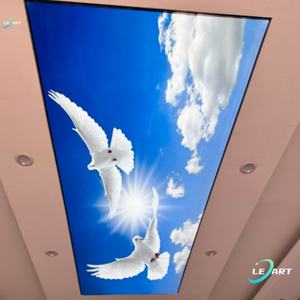 Leart แผงไฟ LED ขนาดใหญ่ตกแต่งหลังคาบ้านผ้าพีวีซียืด3D เพดาน - Product Image 2