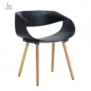 2020 Hot Sale Plastic Visiting Chair Modern Dining Room Chairs Black Lounge Dining Room Chairs