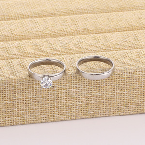 Модные и элегантные парные кольца с позолотой 18 карат. Модные украшения для вечеринок, свадеб и фестивалей. - Product Image 5