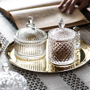 Logo kustom hadiah Natal stoples penyimpanan kaca permen gula toples kaca dengan tutup, Ideal untuk permen, perhiasan dan barang kecil - Product Image 2