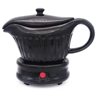 Carafe chauffante électrique pour sauce, grande capacité 15 oz, en porcelaine fine blanche, avec poignée ergonomique, écologique, pour usage intérieur
