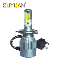 Vente à bas prix de phares de voiture C6 6000K H4, faisceau haut et bas, 12v 4500lm, ampoule LED pour phare de voiture