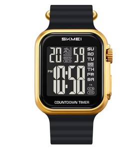 Montre numérique pour homme Skmei 2269 Presidential Shenzhen, bracelet en silicone agréable, étanche, chronographe, design de montre de plein air - Product Image 3