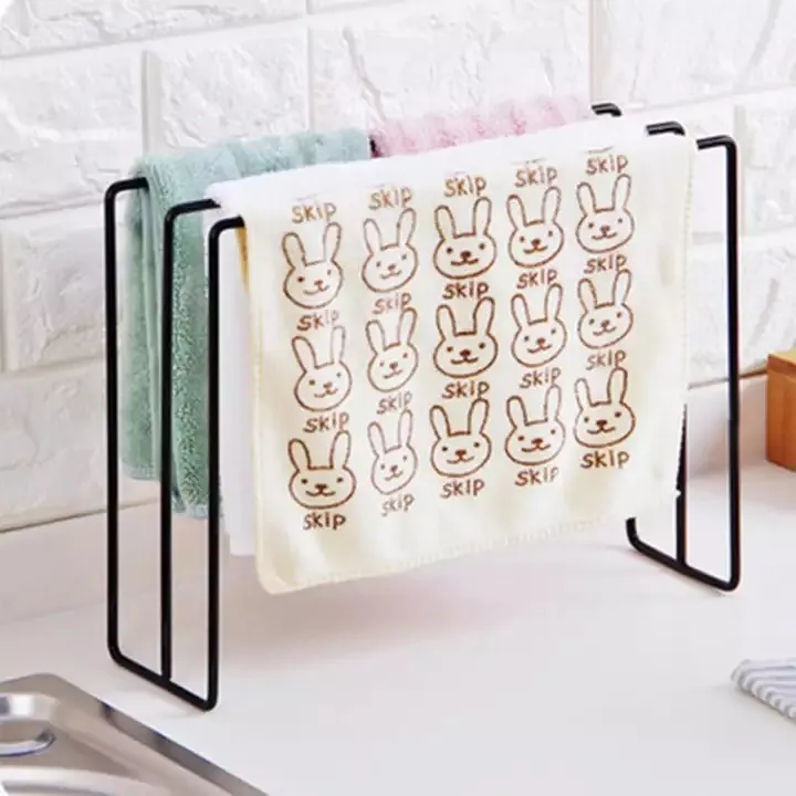 Kitchen Bathroom Iron Towel Rack Stand 3 Tier Vertical Iron Storage Hand Towel Rack