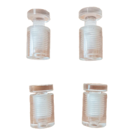 Transparent Acrylic PC Cylinder Advertising Nail Fasteners 19mm Bolt Length 5mm Thickness Polished Finish Fully Threaded One Way