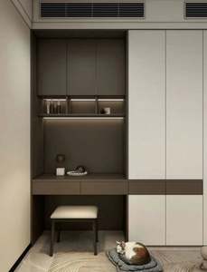 Armario de dormitorio de nuevo diseño, puerta corredera, pintura de madera, armario minimalista moderno, armario de dormitorio de tamaño personalizado - Product Image 3