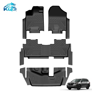 พรมปูพื้นรถยนต์หรูหราแบบขายส่ง กันน้ำ กันลื่น 7D ชุดเต็ม 4 ชิ้น สำหรับทุกฤดู สำหรับรถยนต์ฮอนด้า ไพลอต ปี 2022 - Product Image 1