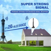 Grenzüberschreitende DVB-T2/DTMB HD-TV-Antenne für digitale terrestrische Empfangswellen, Innenbereich, hohe Verstärkung, magnetische Halterung, 5m Verstärker, UHF VHF