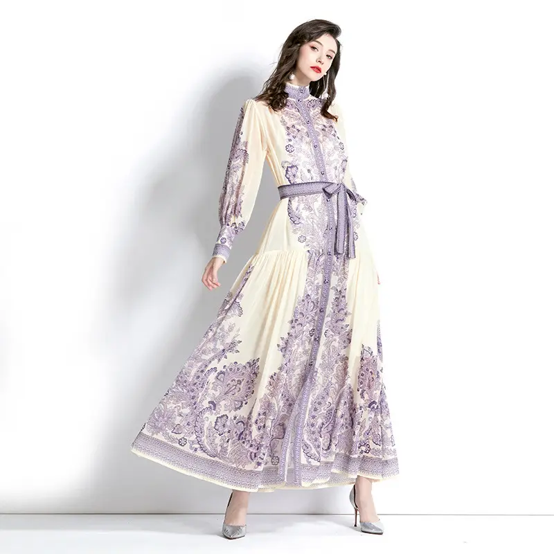 Abito lungo da donna in raso elegante Vintage personalizzato islamico di alta qualità Abaya Dubai Casual modesto musulmano