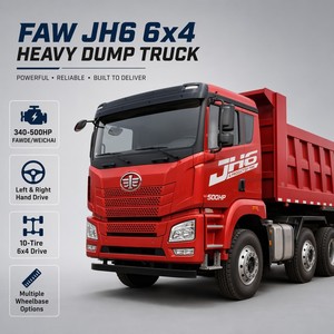 6x4 Highway Construction Dump Truck 500HP <b>10</b> Tires Left Right Drive Wide Cab Premium Tipper Africa Middle East - Product Image 2