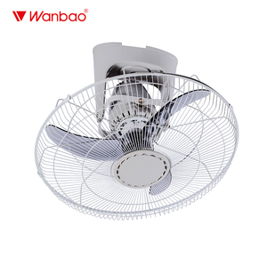 Quạt trần kim loại 18 inch, quạt làm mát không khí, có thể gập lại, nhựa, logo hiện đại tùy chỉnh, cơ khí, màu trắng, 60, 3 tốc độ quạt, 220V - Product Image 2