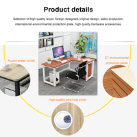 Profitez de Smart Home Direct Supply Simple Bureau d'ordinateur en forme de L Grand bureau d'angle pour le bureau à domicile