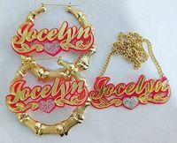 Collier Hip Hop avec inscription Xoxo, collier avec nom en cristal double plaqué, collier avec nom en vieux anglais, gravure personnalisée, lot de fleurs pour cadeaux