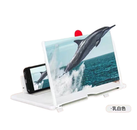 10Inch 3D HD Portable Phone Screen Video Magnifier Large Screen Amplifier 3D Magnifying Glass Holder Battery Powered Model