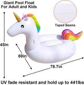 Factory Wholesale High Quality PVC Large Size <strong>Inflatable</strong> Cute <strong>Unicorn</strong> Pool <strong>Float</strong> with Cup Holder for Adults and Family Party Fun - Product Image 3