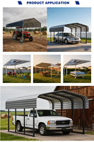 Abri de voiture en métal de qualité industrielle résistant aux ouragans, abri préfabriqué en acier pour voiture, montage facile, garage de stationnement pour camping-car, bateau, grand véhicule