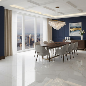 <span class=keywords><strong>Porcelanato</strong></span> Blanco Moderno para Interiores de 120x60 cm, 1200 x 600 mm, Cerámica Esmaltada y Pulida para Piso - Product Image 4