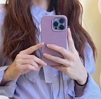 Vente Chaude Personnalisée Coque de Téléphone en Silicone Liquide Couleur Unie avec Emballage Boîte pour iPhone 16 15 14 13 Pro Max, Housse de Protection Antichoc