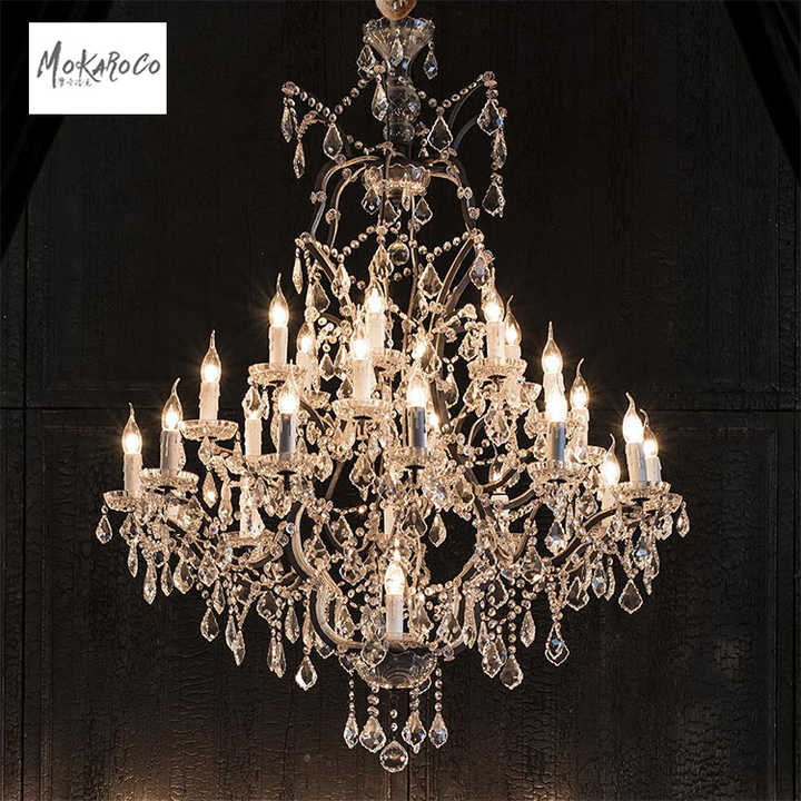 Rococo Crystal Round Chandelier - Elegant Lighting Solutions