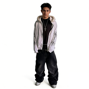 Chaqueta de Invierno Gruesa y Cálida con Capucha de Piel, Fabricada a Medida, con Impresión de Alta Calidad, Sudadera con Capucha de Piel Sintética para Hombre y Mujer - Product Image 3