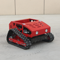 Tondeuse à gazon robotisée mini automatique à chenilles, moteur à essence télécommandé, qualité supérieure, fabriquée en Chine