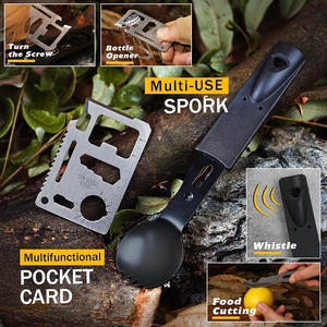 Ensemble d'outils tactiques de camping d'urgence 16 en 1 et kit de survie pour les aventures en plein air, cadeau pour les familles - Product Image 3