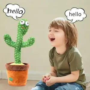 Милая говорящая игрушка, танцующая кукла-кактус, говорящая, звукозапись, повторная игрушка, кавайные игрушки-кактусы, подарок для обучения детей