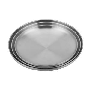 Piatto per Barbecue Moderno in Acciaio Inox 304, Piatto Dorato Poco Profondo, Piatto per Torte a Fondo Piatto - Product Image 5