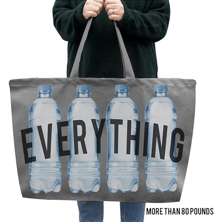 Popular Design Extra Heavy-weight Large Personalized Cotton Grocery Everything Oversized Canvas Tote Bag for Shopping