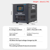 Régulateur de tension entièrement automatique TND-5000VA, dispositif régulateur de tension monophasé AC, régulateur de tension 220V