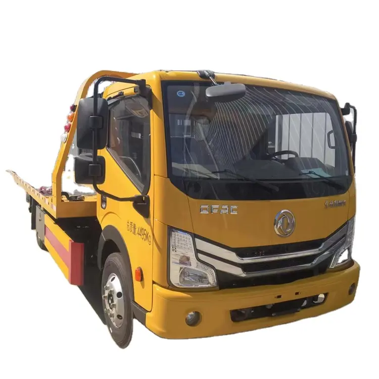 dongfeng شاحنة بسعة 3 طن 4 طن 5 طن سعة الجر شاحنة حطام للطرق للسيارات الناقلة المسطحة للسيارات الناقلة