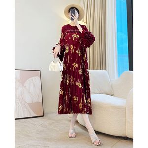 Otoño nuevo elegante vestido informal de moda para damas estilo chino de gama alta con estilo extranjero vestido de mujer plisado Suelto - Product Image 2