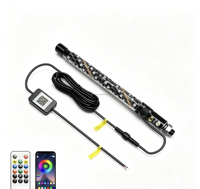 Lampe fouet LED RGB d'avertissement de sécurité, étanche IP67, flexible et haute visibilité, pour UTV, VTT, buggy, tout-terrain, conduite de nuit sur dunes