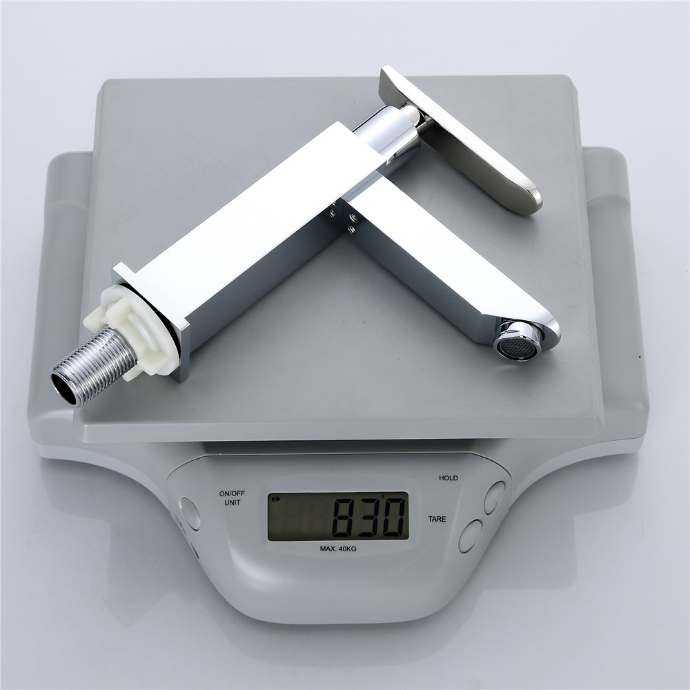 Bathroom brass chrome single cold deck mounted sink wash basin faucet tap