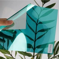 Film adhésif réfléchissant PET unidirectionnel pour extérieur, moderne, pour fenêtres de bâtiment, protection solaire, contrôle de la chaleur, intimité, décoratif, sans colle
