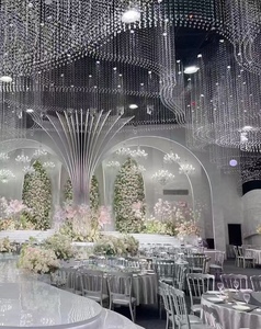 Decoración de salón de bodas Centros de mesa de techo Fotografía Diseño de inspiración Banquete Salón de bodas - Product Image 6