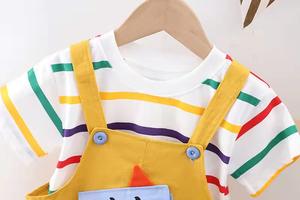 2022 Latest Design Fashion Wholesale Children's Clothing Suits Ultra-low Prices Cartoon rainbow Clothes Suit Cute Overalls - Product Image 5