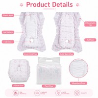 Couches jetables pour chien femelle, douces, en non-tissé avec film PE, couverture intégrale, protège-jambes élastiques, super absorbantes, protection anti-fuites pour la période de chaleur
